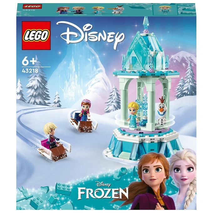 LEGO Disney Frozen 43218 La Giostra Magica di Anna ed Elsa Ispirato al Castello di Frozen con Micro