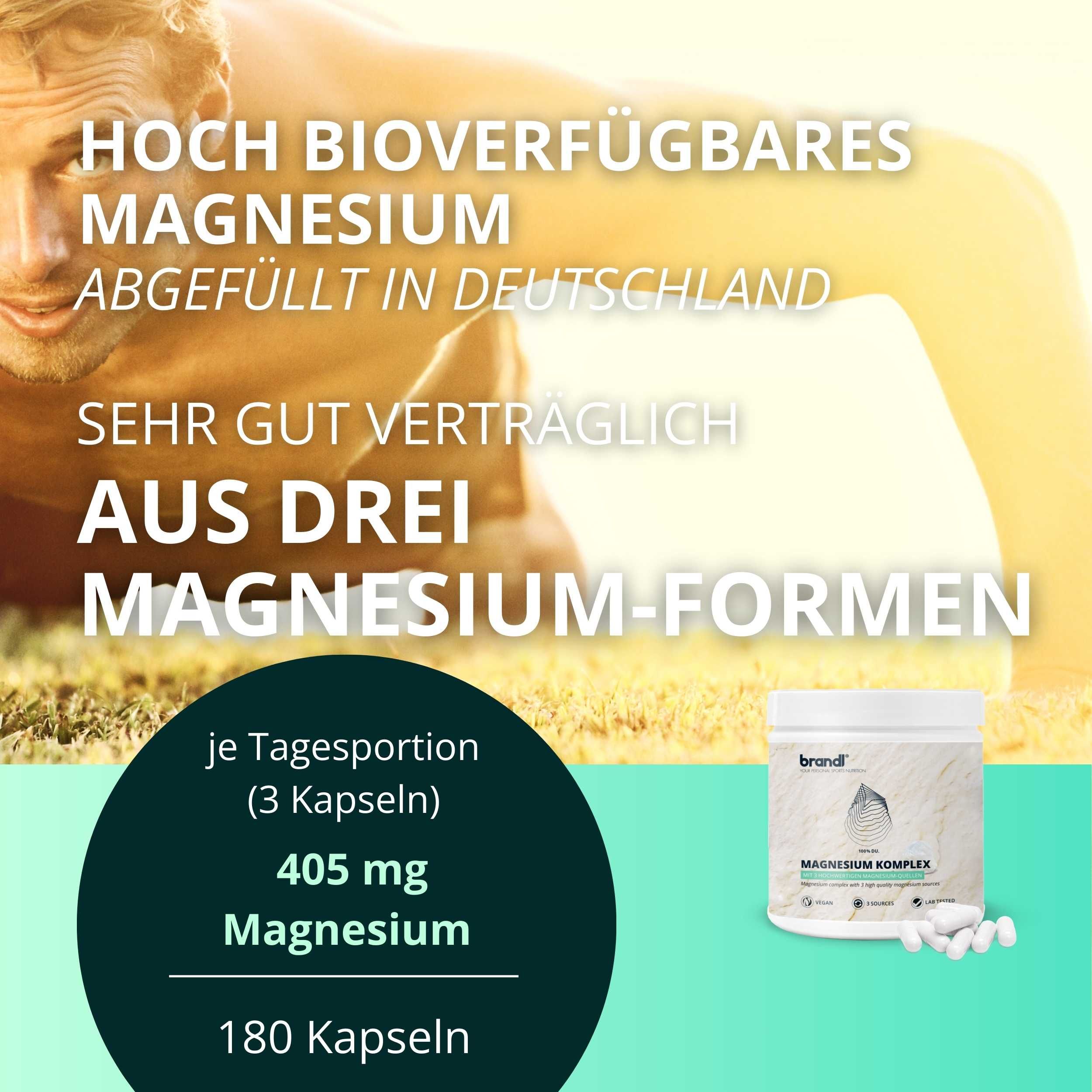 brandl® Magnesium Komplex aus 3 Magnesium-Formen 180 St Kapseln