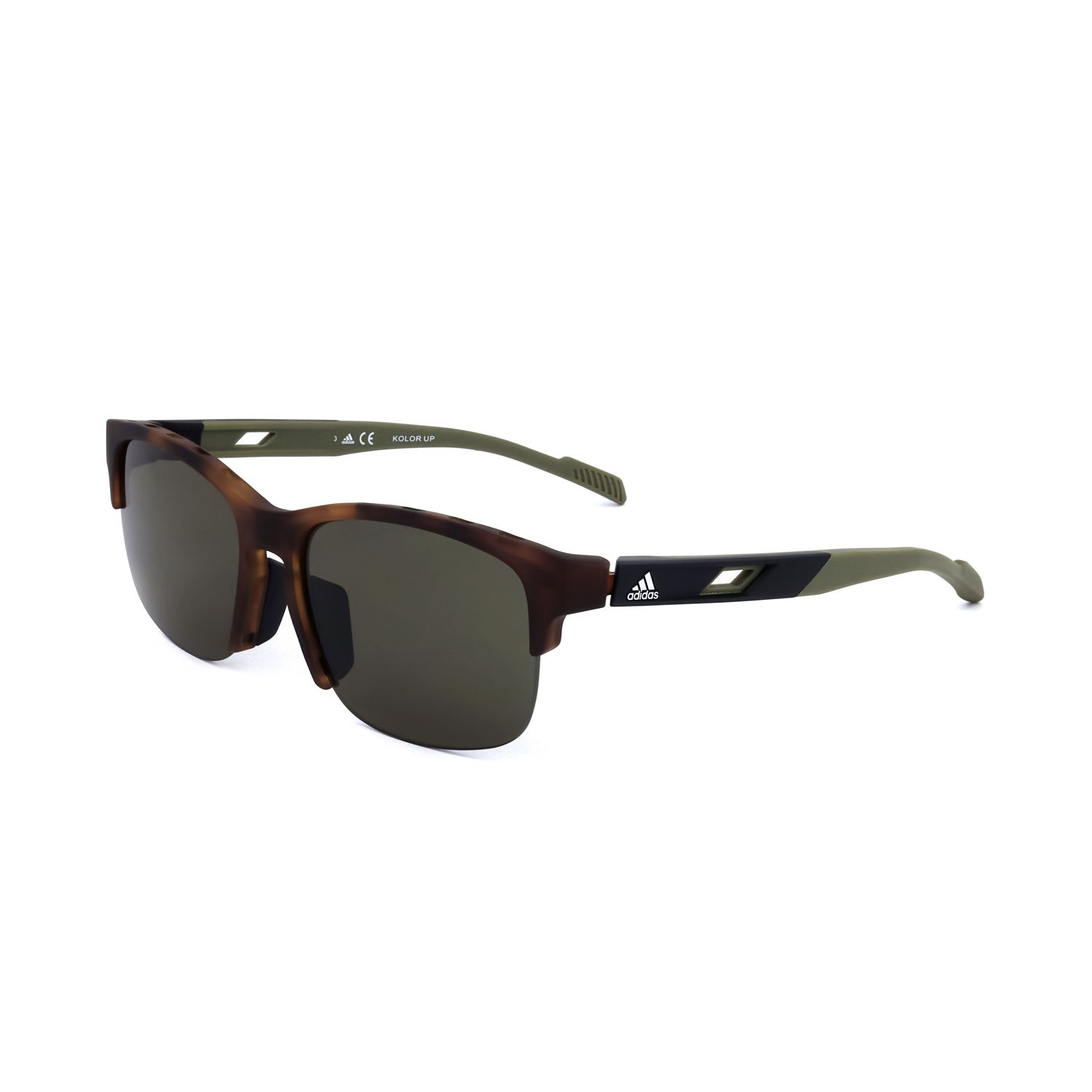 Adidas occhiali da sole unisex SP0048 mottled brown green