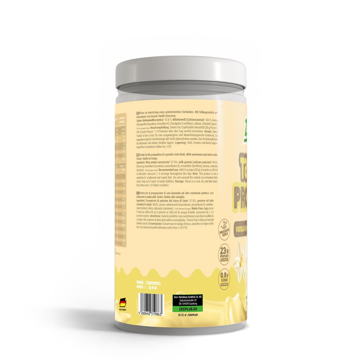 ZEC+ TASTY PROTEIN Vanilla Ice Cream