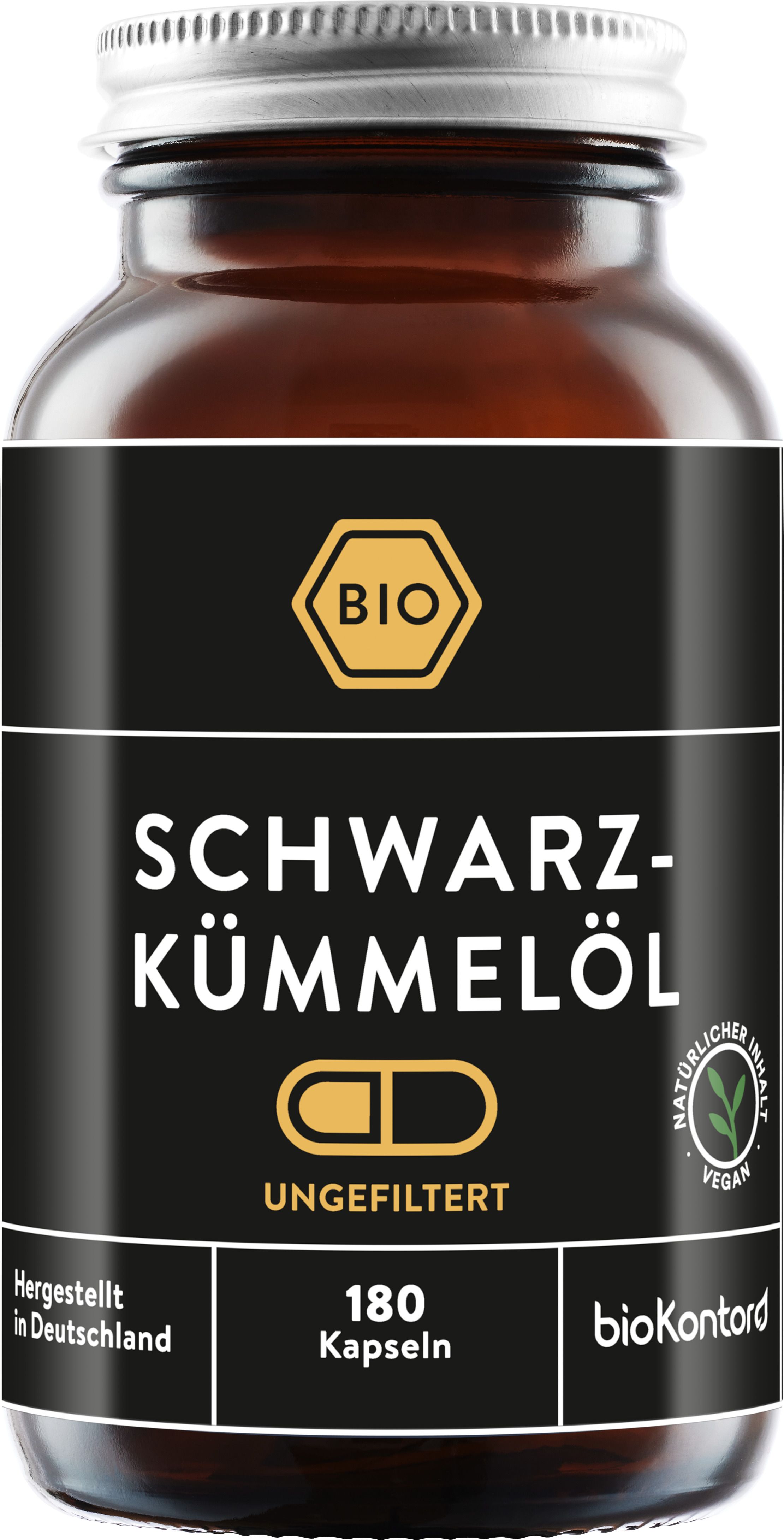 bioKontor Schwarzkümmelöl Kapseln, ungefiltert
