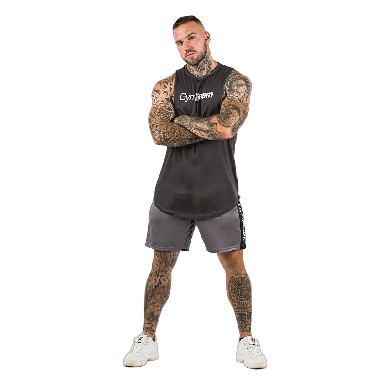 GymBeam Shorts Herren mit regulärer Passform und Gummizug in Grau