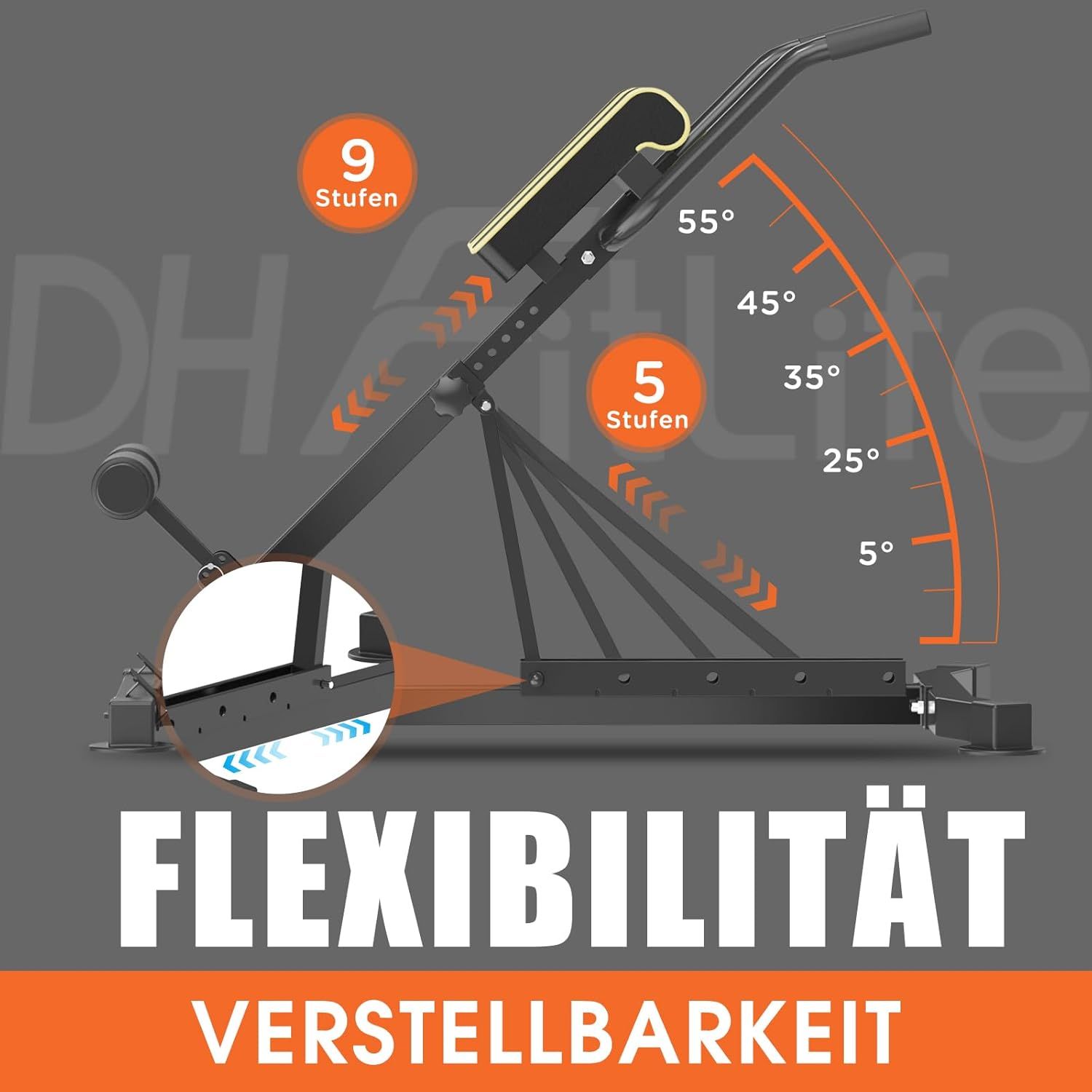 DH FitLife 5in1 verstellbarer Roman Chair