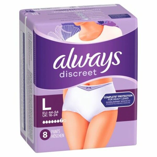 always - Inkontinenzeinlagen "Discreet Inkontinenz Pants Plus L" Monatspack