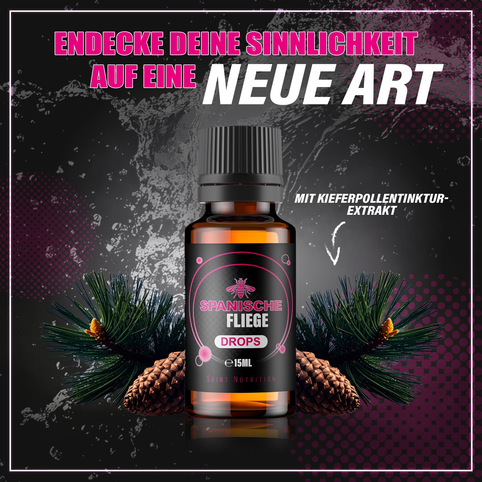 Saint Nutrition® | Spanische Fliege Drops | Luststeigerung für Frauen