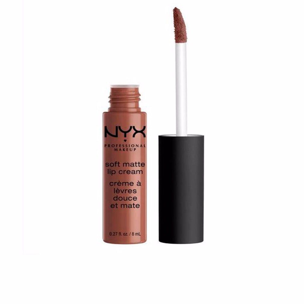 NYX Soft Matte Lip Cream in braun-roter Farbe mit Applikator.