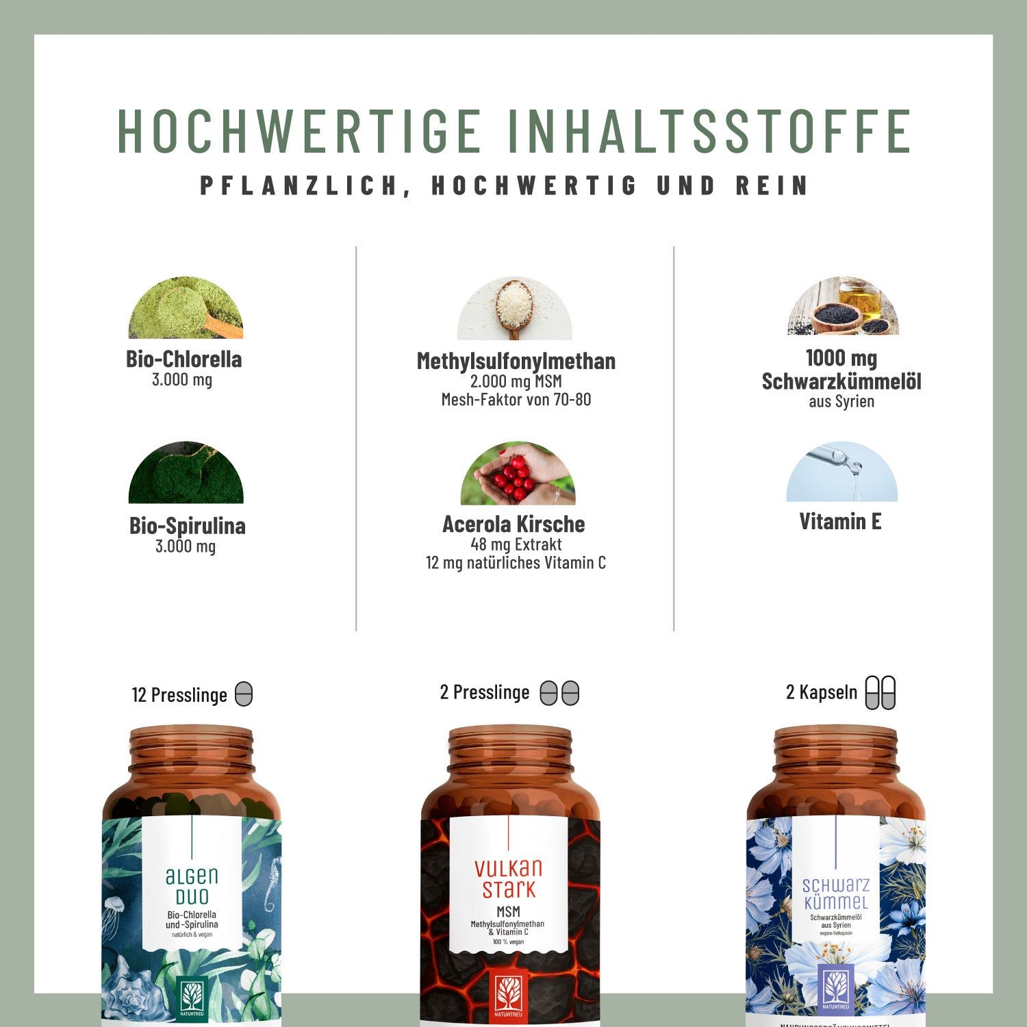Reingefühl-Paket: ALGENDUO, VULKANSTARK, SCHWARZKÜMMEL - NATURTREU®