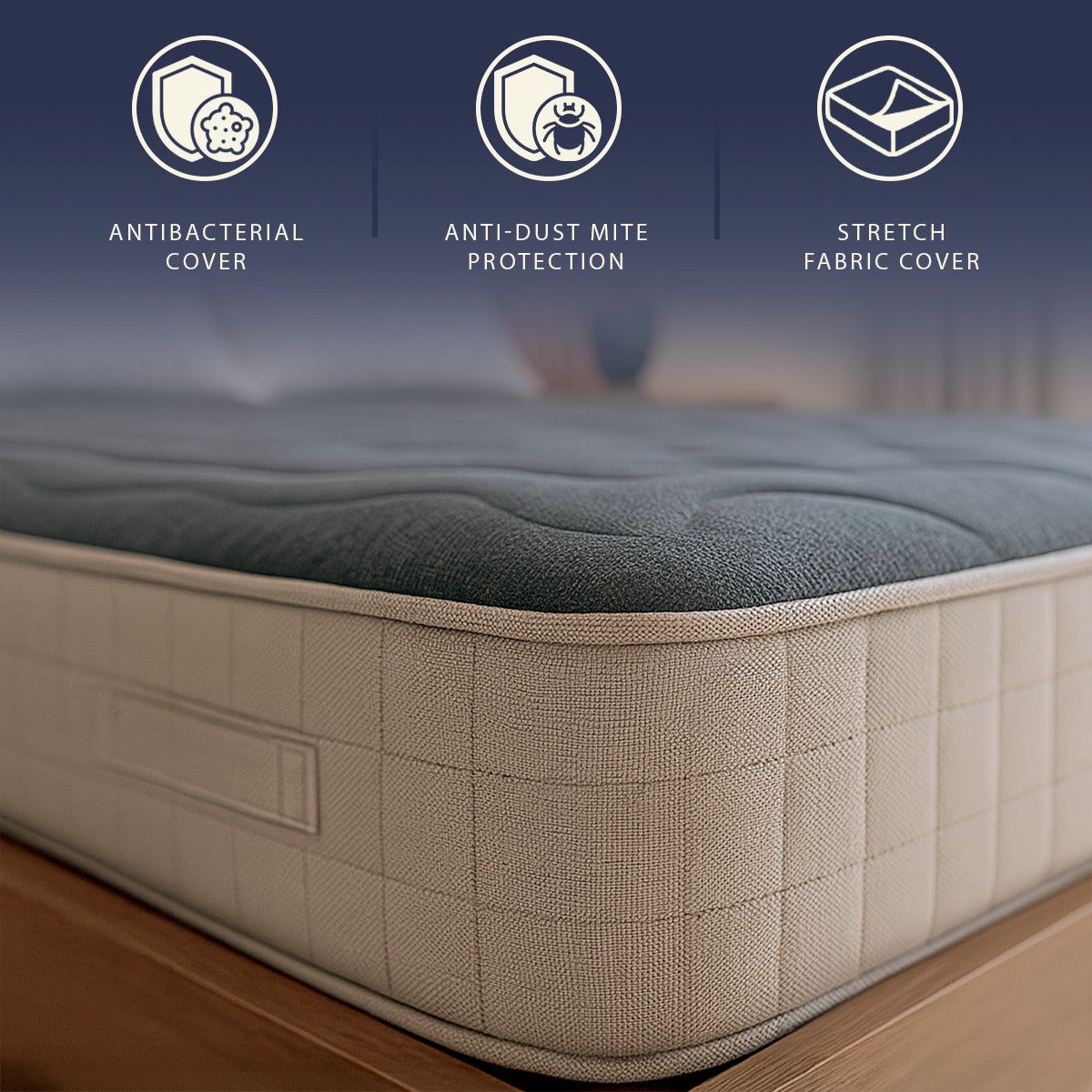 The White Stone Matratze 90x200 cm aus Memory Foam | Höhe 22 cm