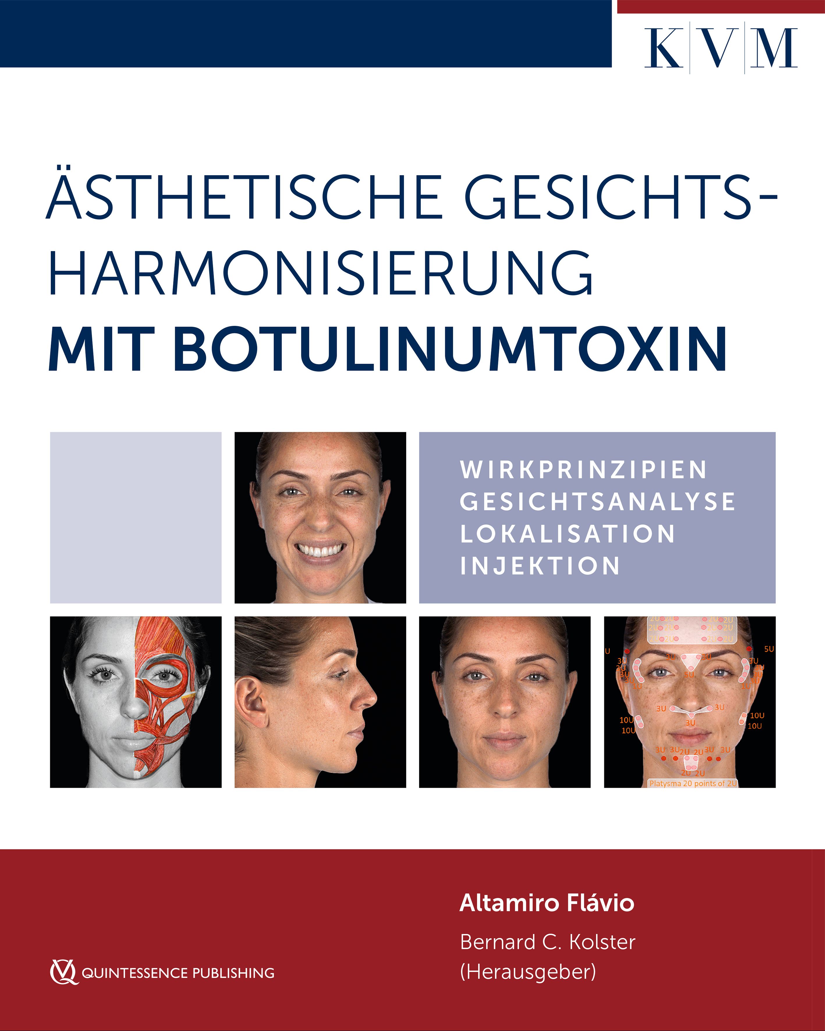 Buchcover: Ästhetische Gesichtsharmonisierung mit Botulinumtoxin. Autoren: Altamiro Flávio, Bernard C. Kolster. Verlag: Quintessenz Publishing.