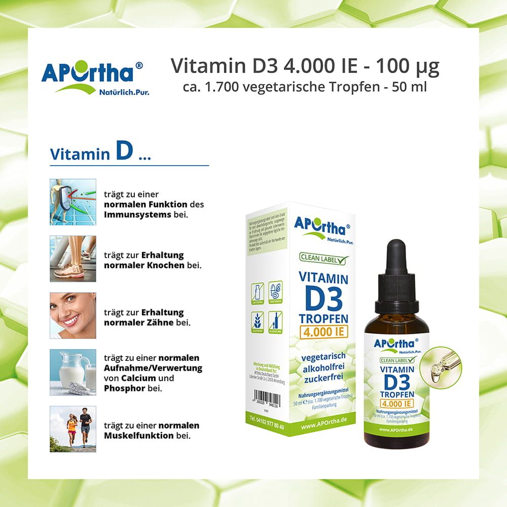 APOrtha® Vitamin D3 Tropfen - 4.000 IE