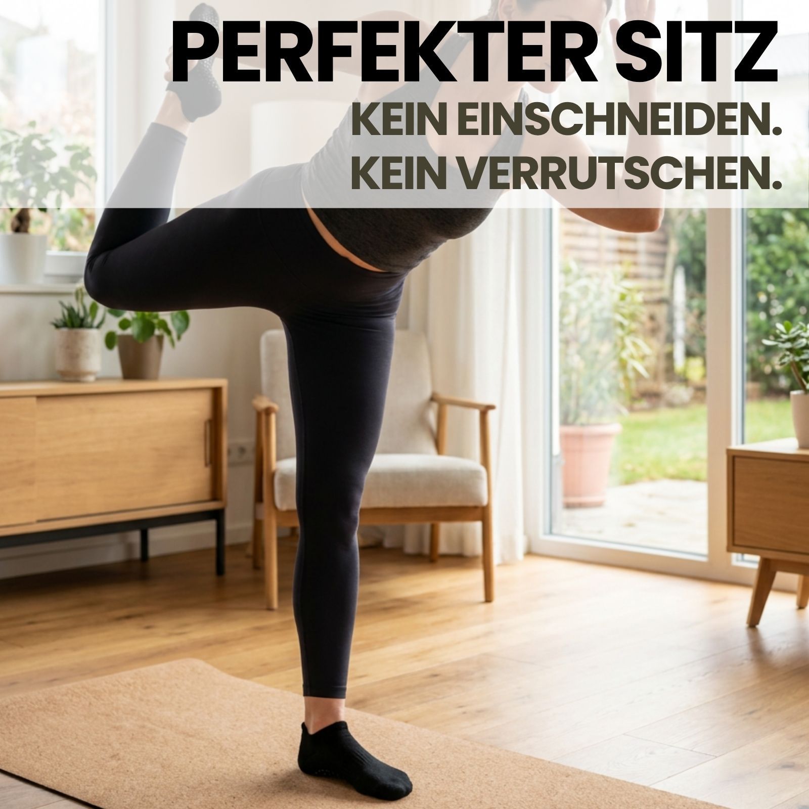 Yoga & Pilates Sportsneakersocken mit ABS-Sohle für Damen & Herren