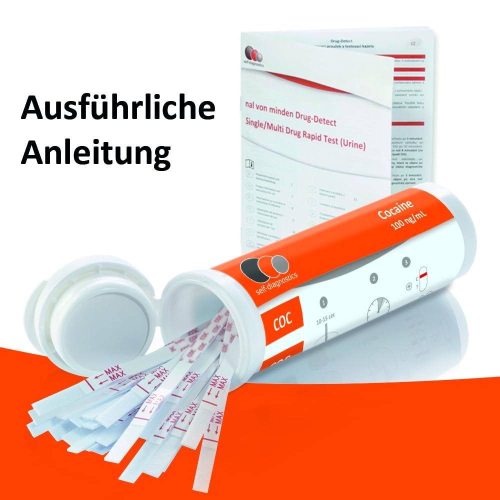 One+Step Drogentest für 7 Drogenarten - (COC/THC/OPI/AMP/MTD/BZO/MET) -  Schnelltest-Testkassette 5 St - SHOP APOTHEKE