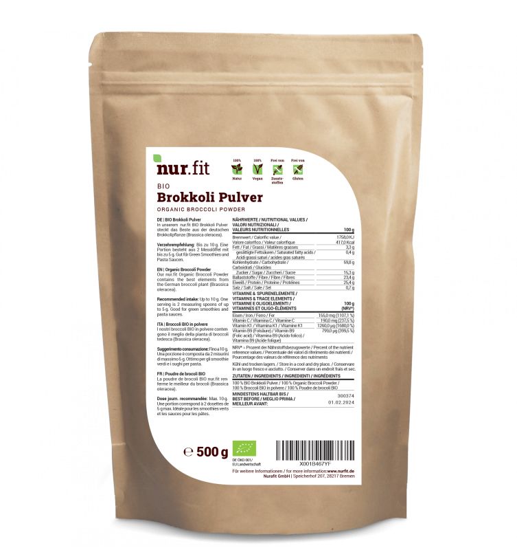 nur.fit BIO Brokkoli Pulver