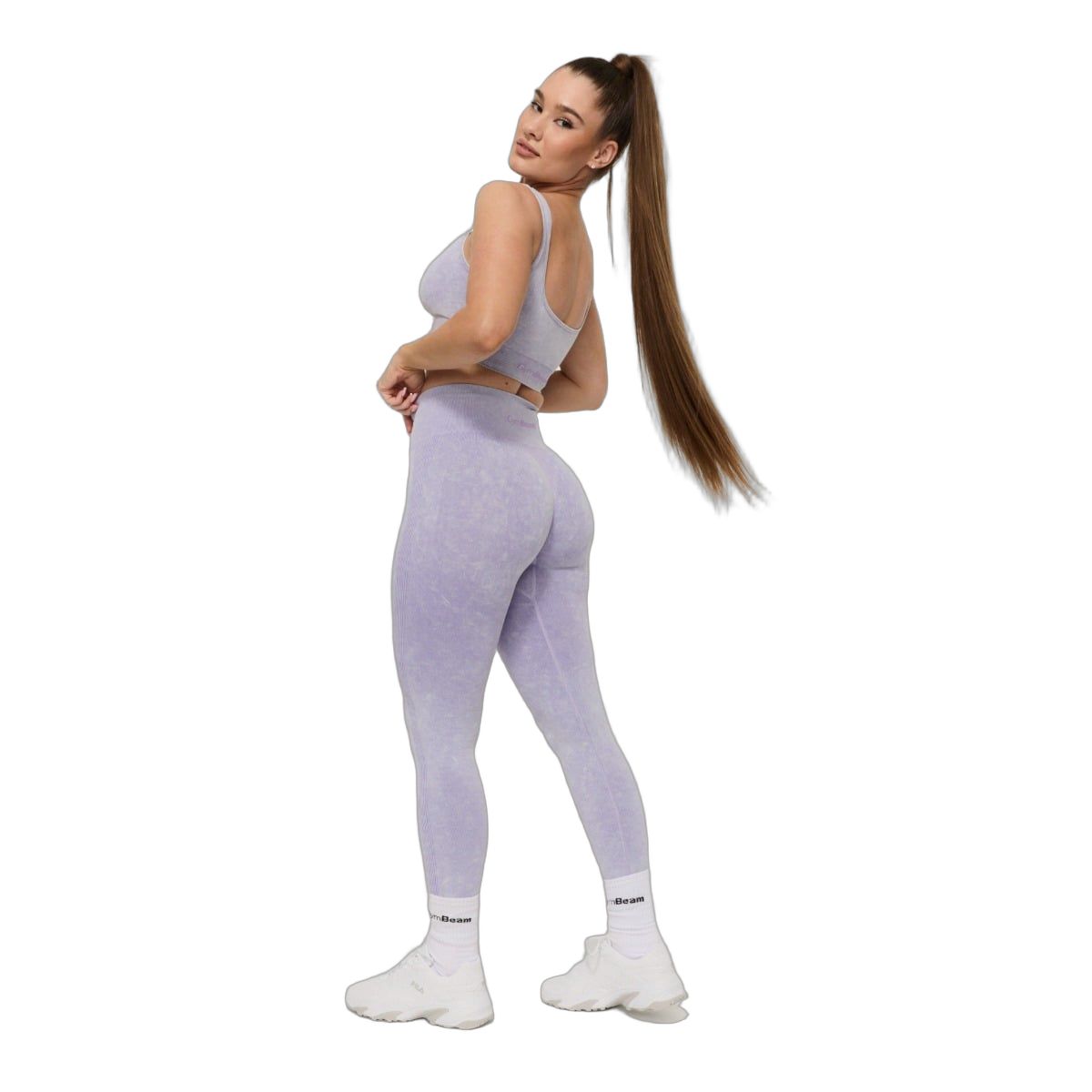 GymBeam Leggings Damen nahtlos mit hoher Taille Lift Violett 1 St