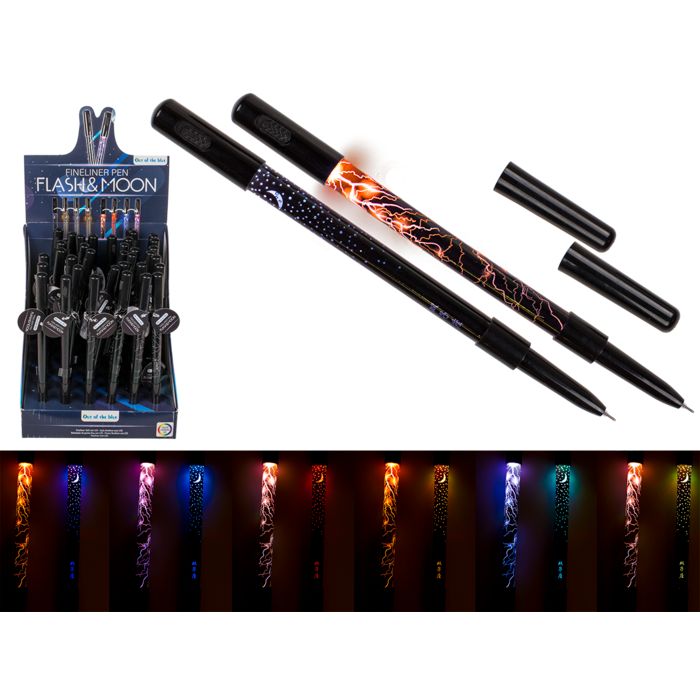 Out of the Blue Fineliner-Stift, Flash & Moon, mit LED