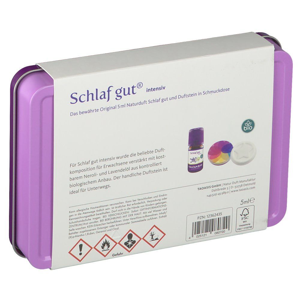 TAOASIS® Schlaf Gut Set inklusive Geschenkdose