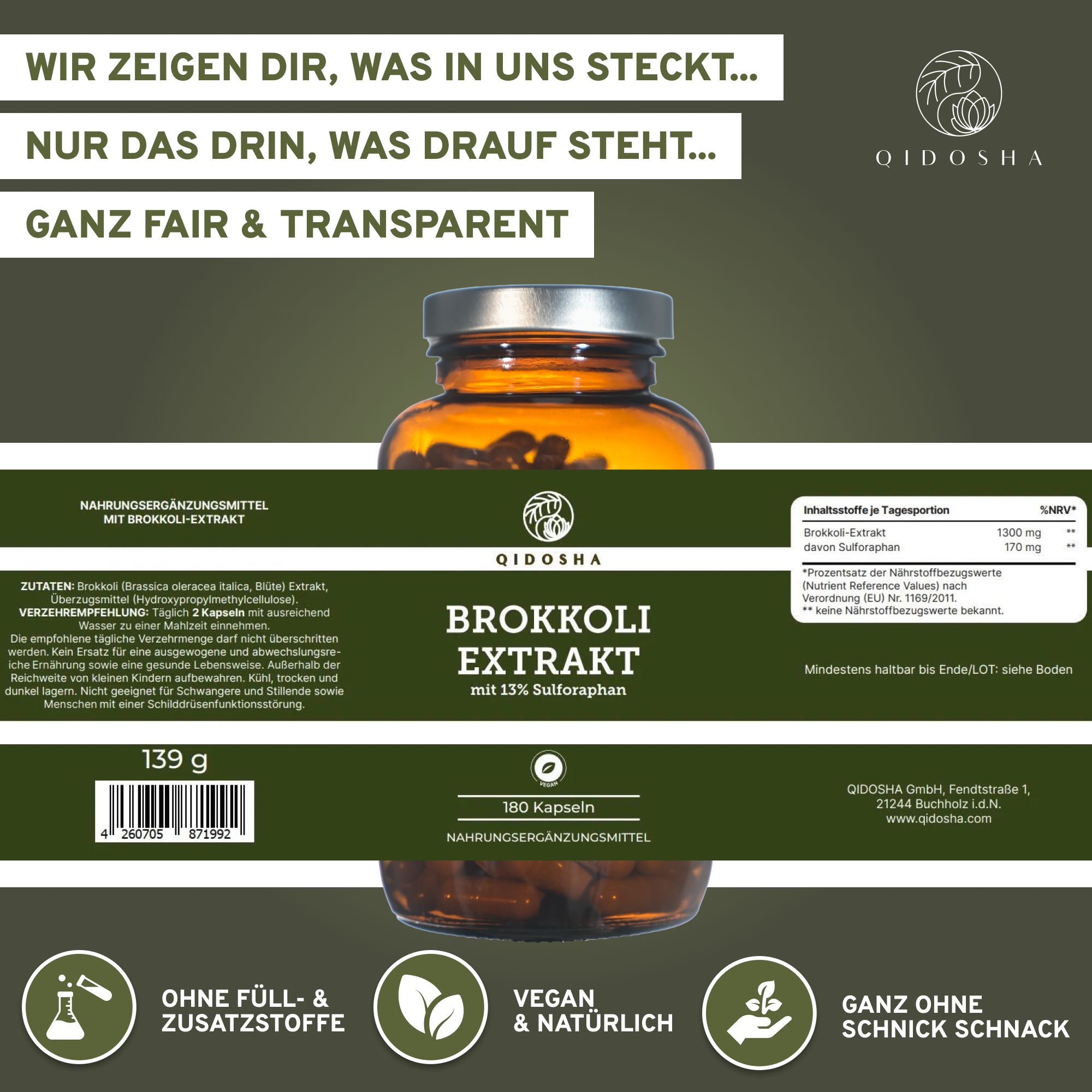 QIDOSHA Brokkoli Extrakt mit 13% Sulforaphan