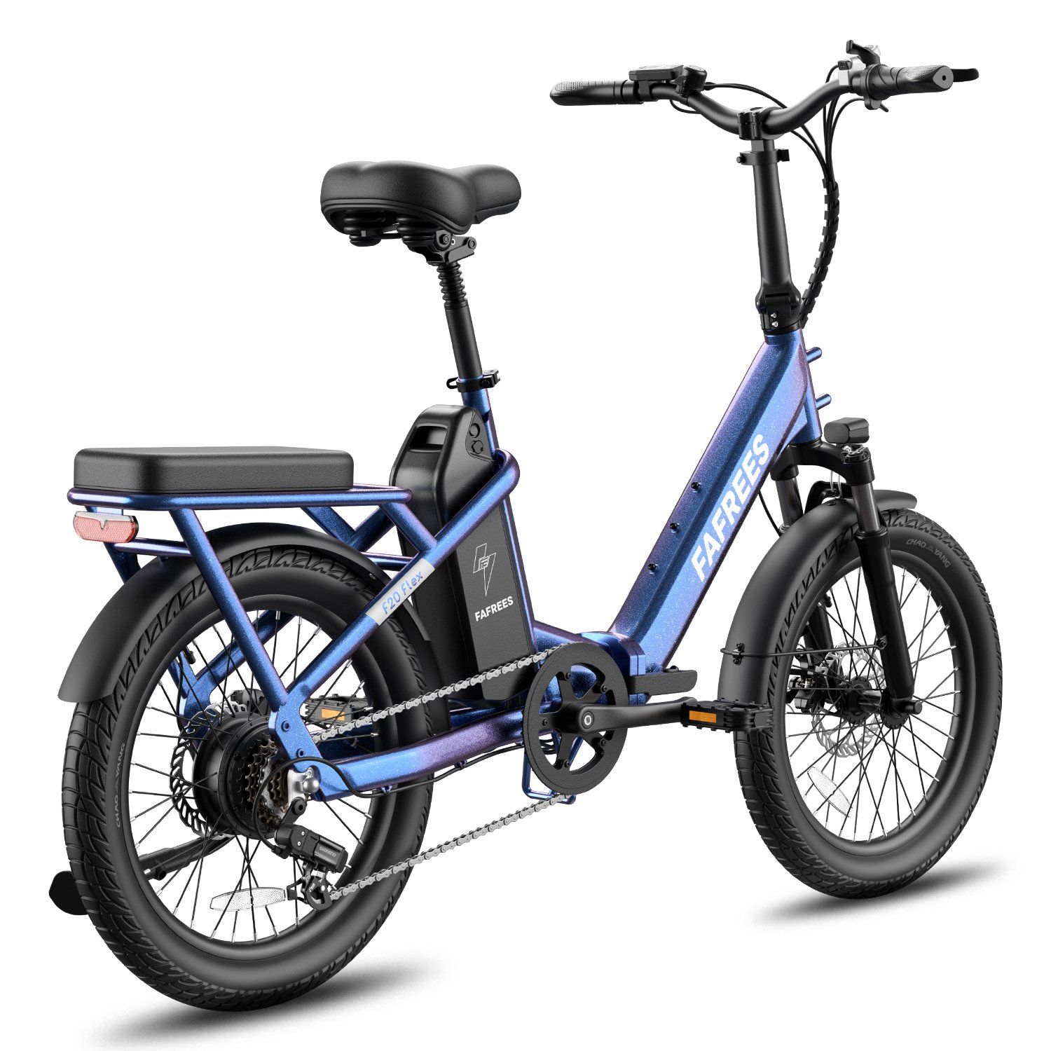 FAFREES F20 Flex Faltbares E-Bike, 25-Ah-Akku (herausnehmbar), 7-Gang-Schaltung