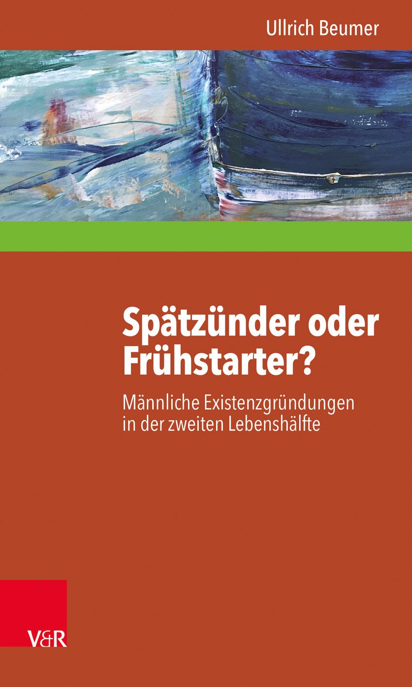 Buchcover mit Titel Spätzünder oder Frühstarter? Autor Ullrich Beumer. Verlag V&R. Hintergrund: abstraktes Bild von Wasser und Boot.