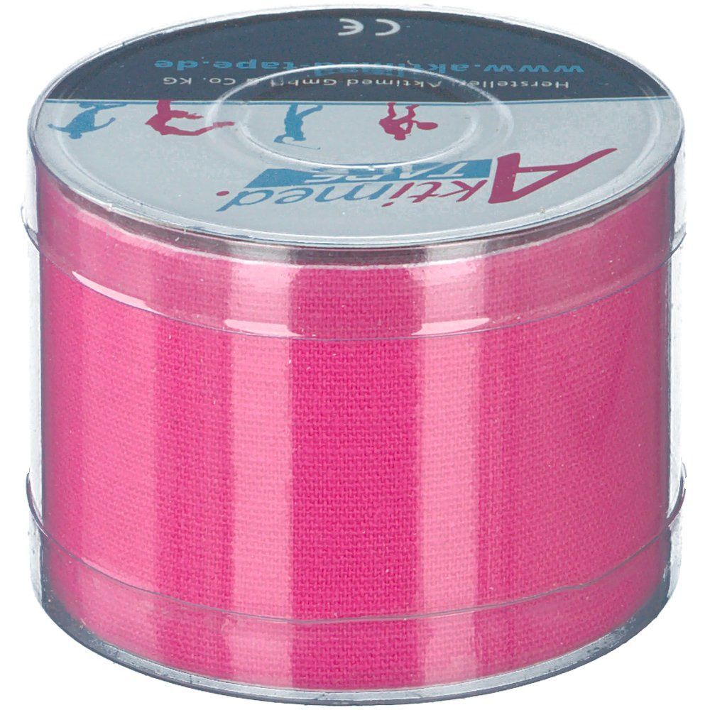 Rolle Aktimed TAPE Classic pink in transparenter Verpackung. Aufdruck: Aktimed TAPE, CE-Zeichen.