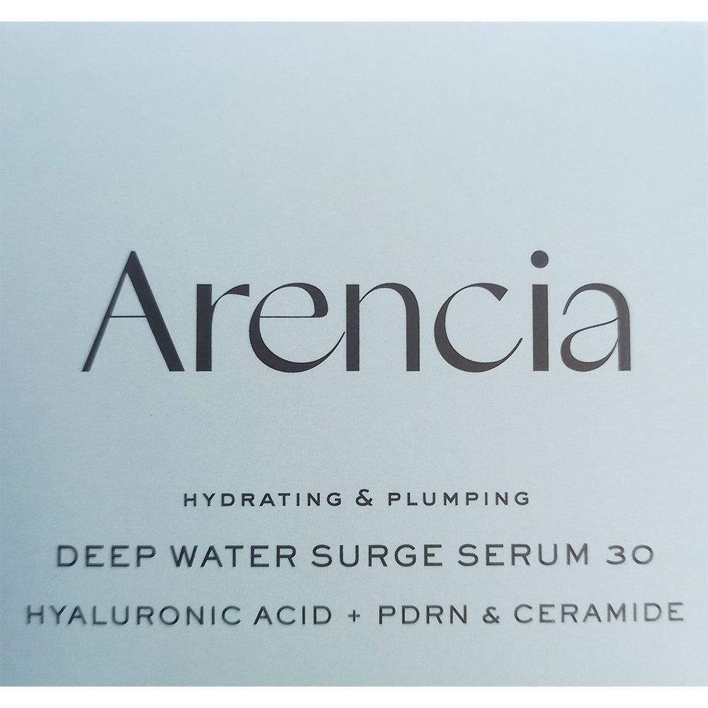 Arencia Deep Water Surge Serum 30 mit Hyaluronsäure, PDRN & Ceramid. Hydrierend & aufpolsternd.