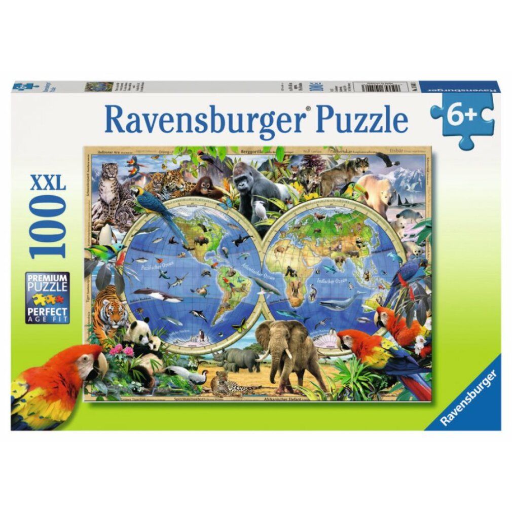Puzzle 100 xxl Teile Tierisch um die Welt ab 6 Jahre