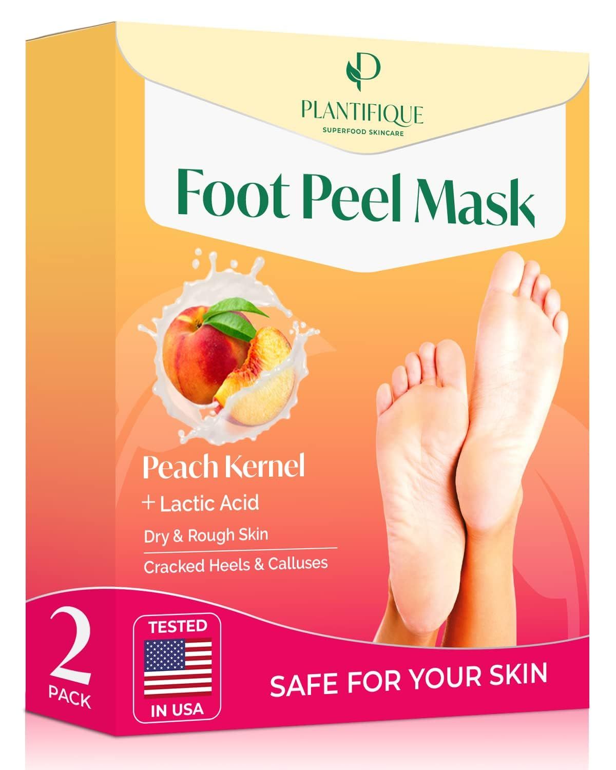 Fußmaske - Hornhaut Socken - Fussmaske Pfirsich 2 Paar Hornhautentferner Socken