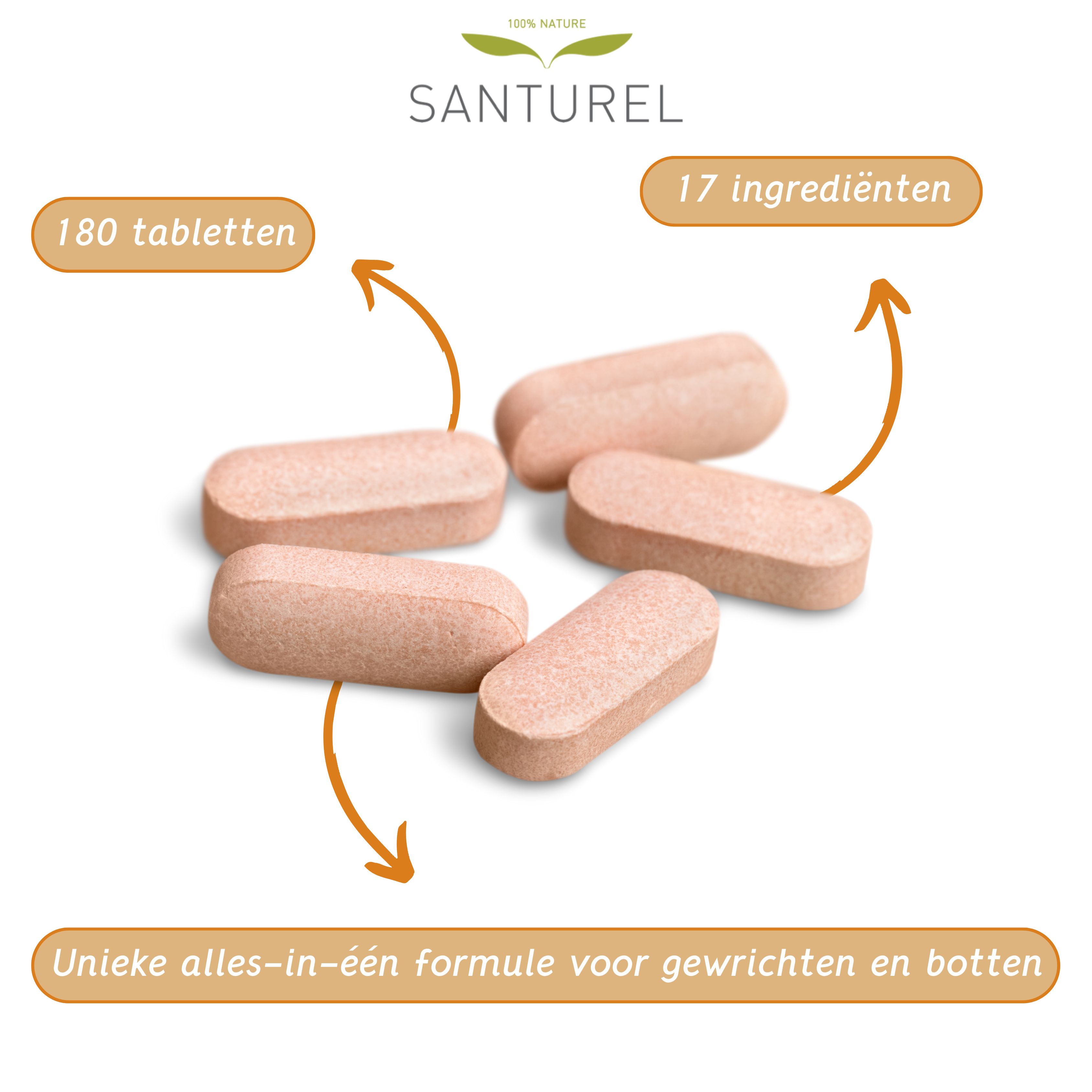 Santurel Flexi+ Kurkuma, Glucosamin, Ingwer & Vitamin B6 – Gelenke und Knochen