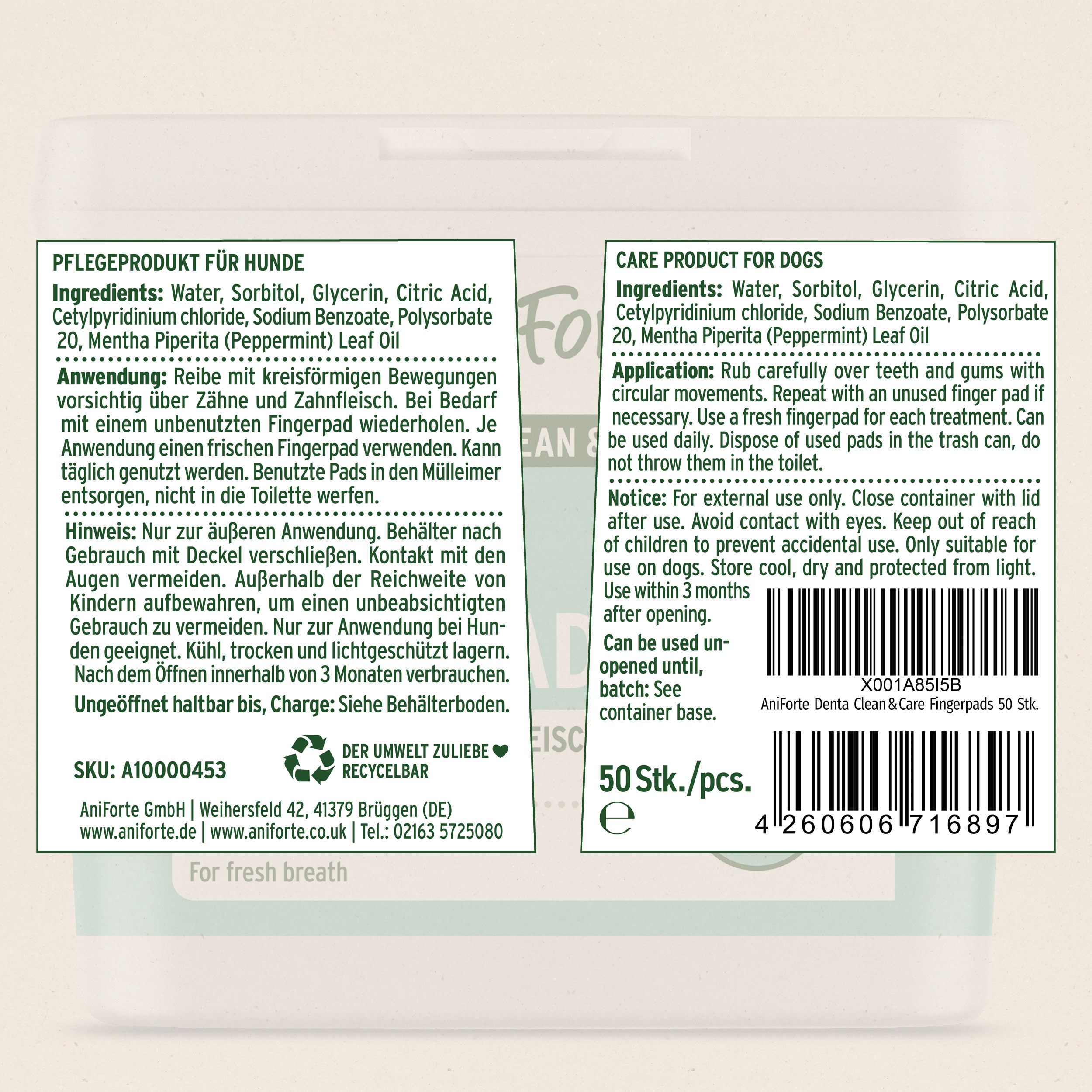 AniForte Denta Clean & Care Fingerpads