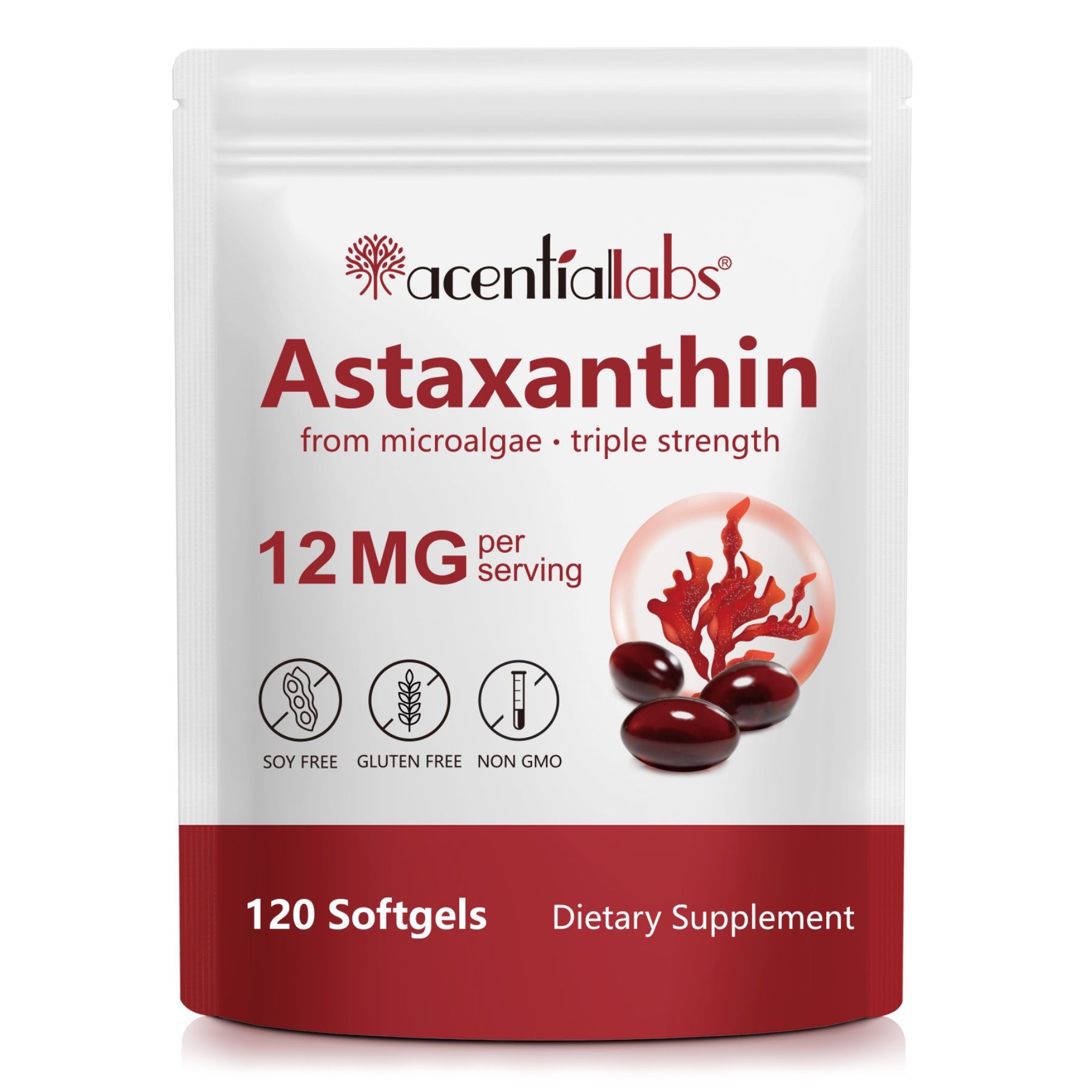 Aliver Astaxanthin Hochdosiert Antioxidans für Immunsystem mit Algenextrakt 1x120 St Kapseln
