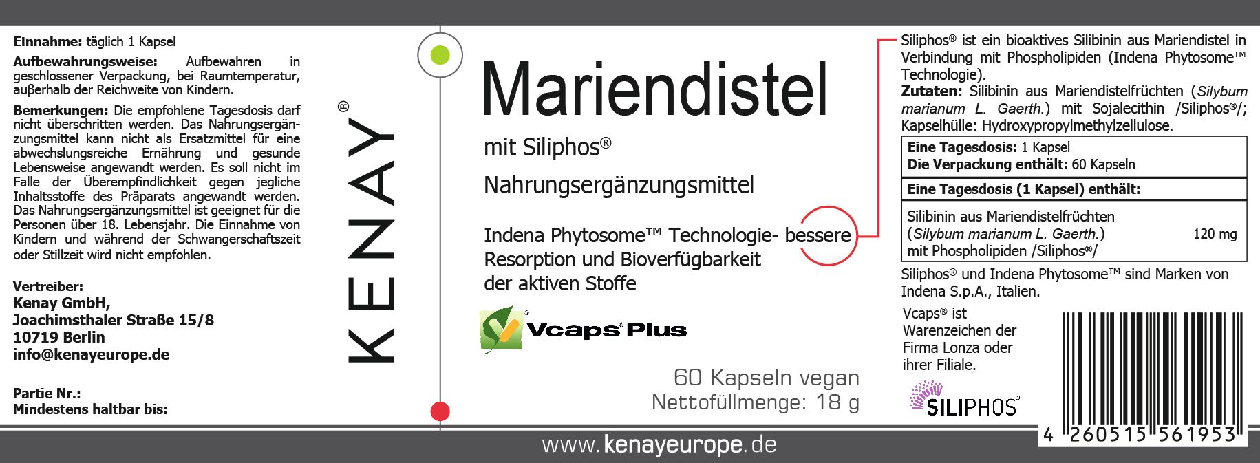 Mariendistel Siliphos® | KENAY®