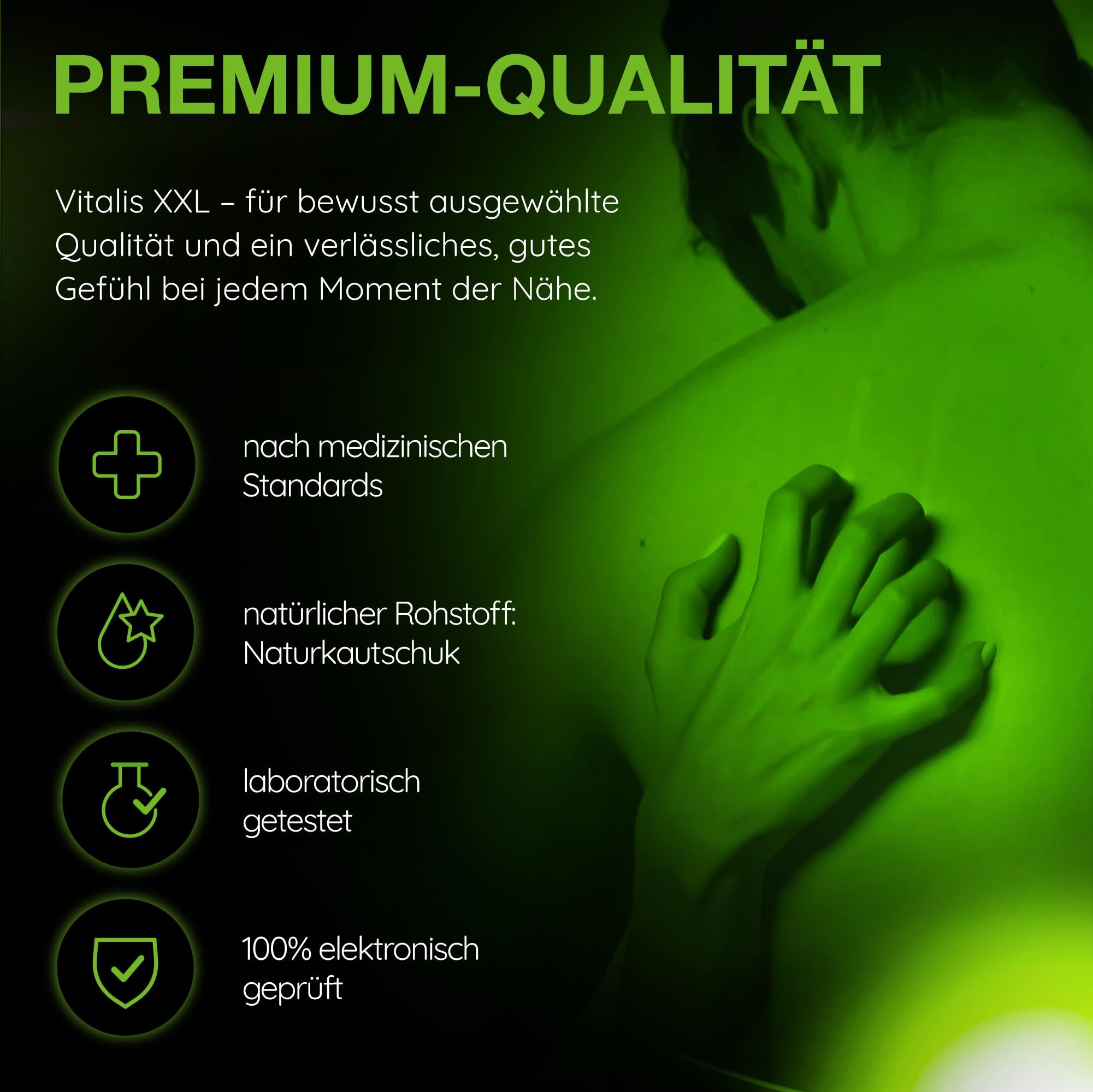 Vitalis Premium Kondome: Nach medizinischen Standards, Naturkautschuk, laborgetestet, 100% elektronisch geprüft.