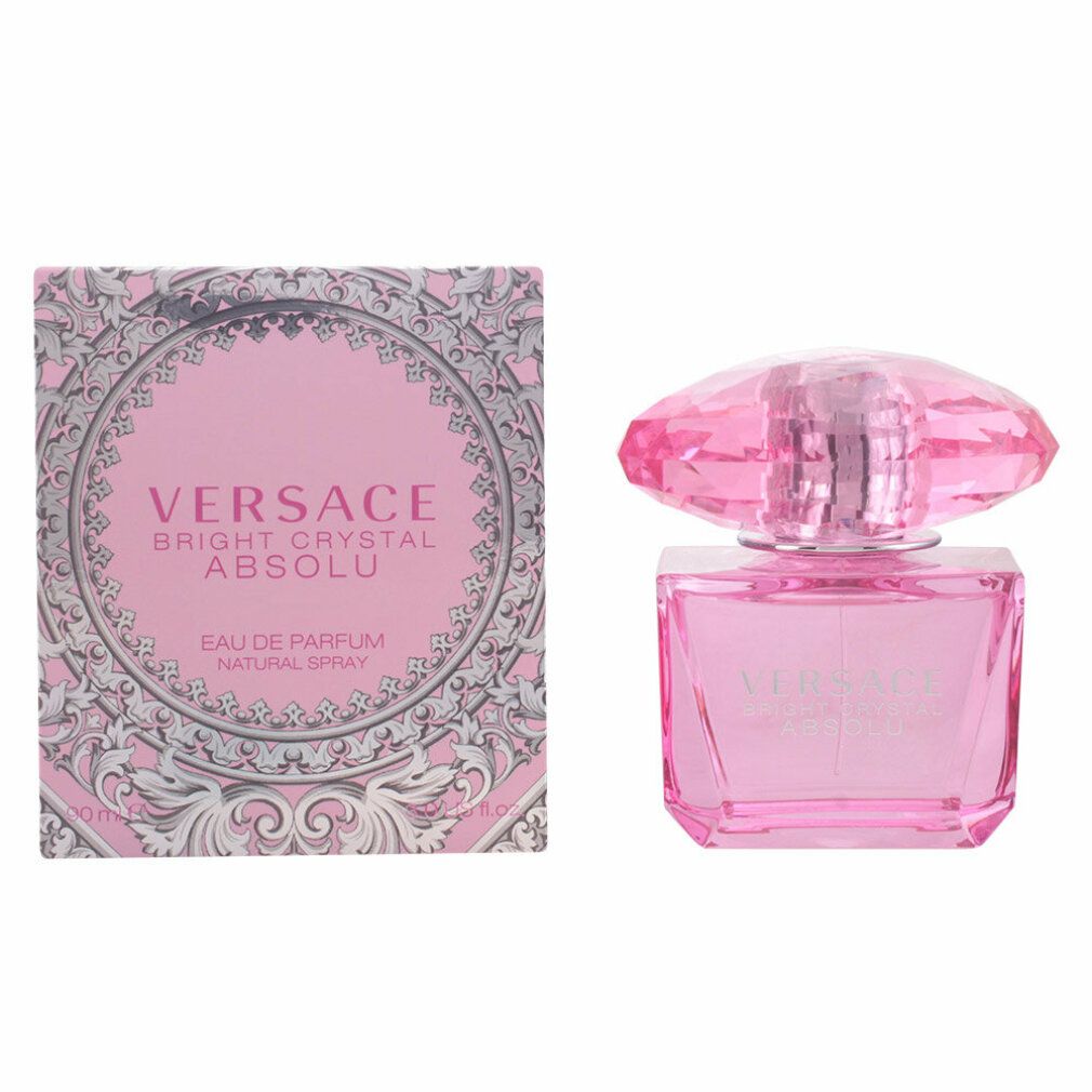 Versace Bright Crystal Absolu Eau de Parfum Flakon und Schachtel.
