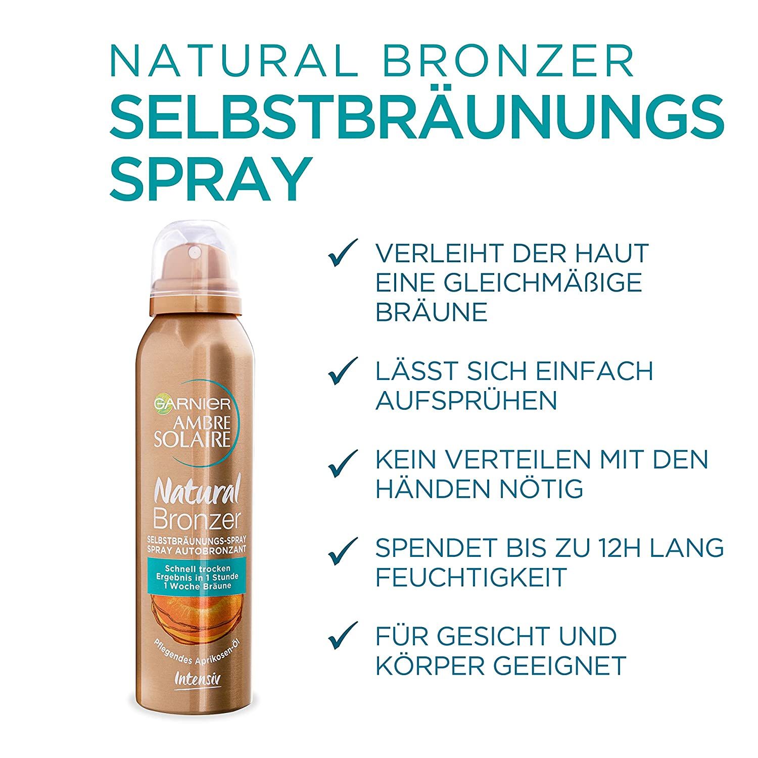 Garnier Pflegeset für gebräunte Haut, Mit Sonnencreme LSF 50+ mit Hyaluron, Selbstbräuner Spray