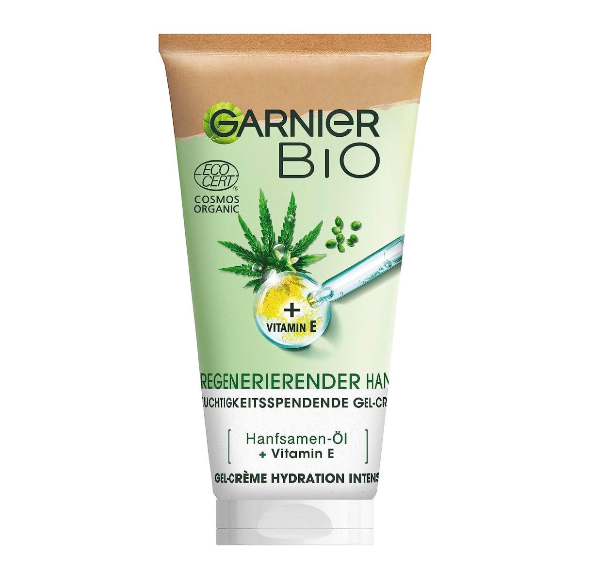 Garnier Gel-Crème, feuchtigkeitsspendend mit Bio-Hanf, regeneriert empfindliche Haut, mit Vitamin E