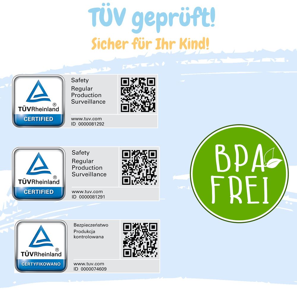 Babykajo 4 Set Baby Badewanne mit Gestell + Wanneneinsatz + Abfluss.