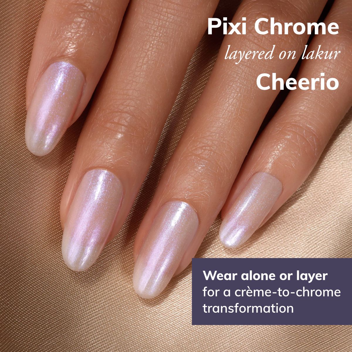 LONDONTOWN lakur Pixi Chrome Glaze Topper Nagellack