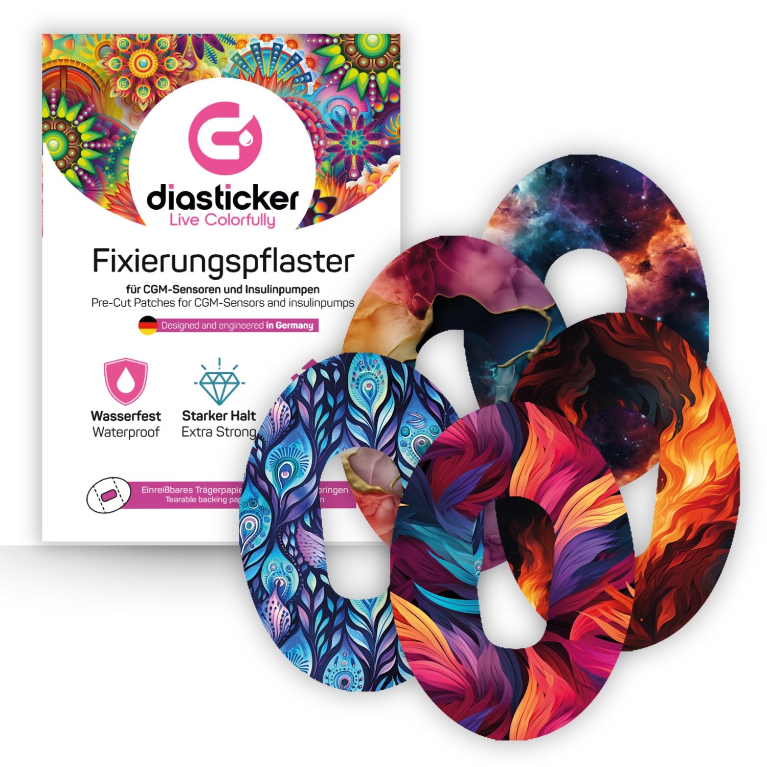 Diasticker® Dexcom G6 Fixiertapes "Colorful Collection"