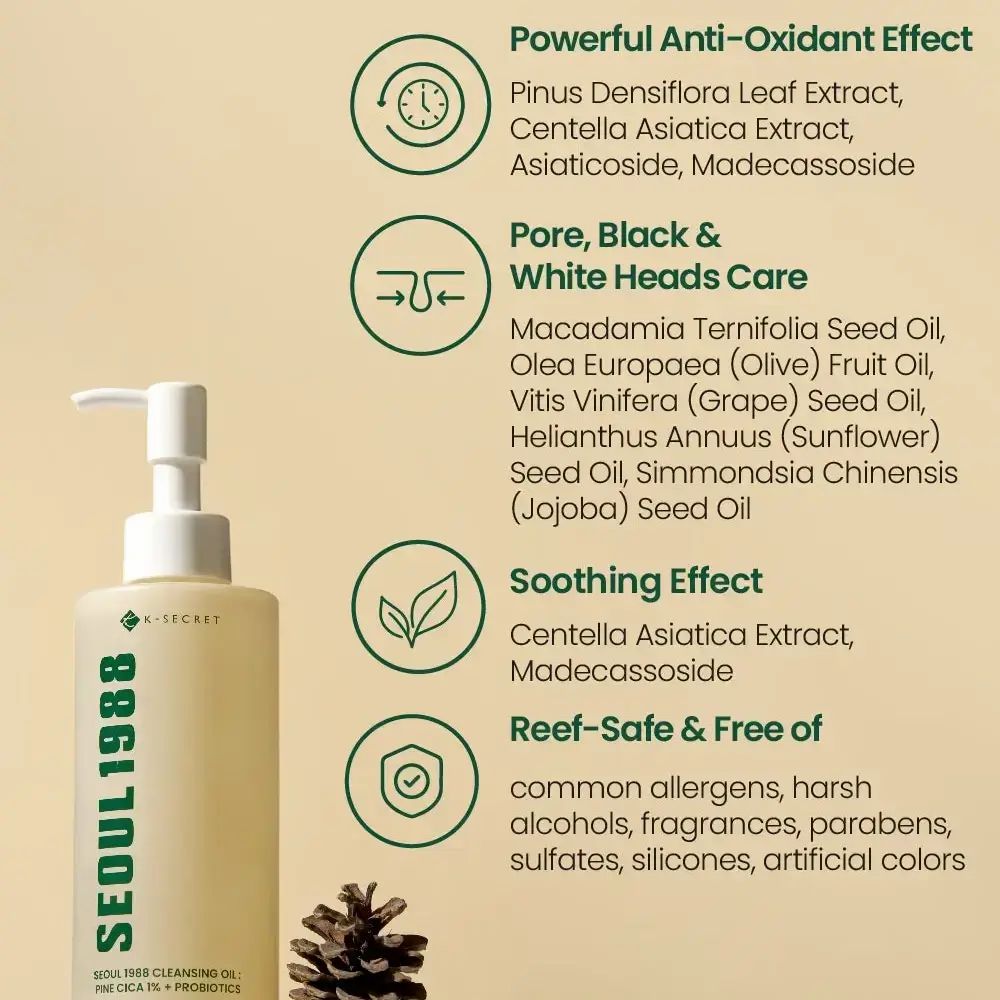 K-SECRET Seoul 1988 Cleansing Oil Pine Cica 1% + Probiotic Reinigungsöl