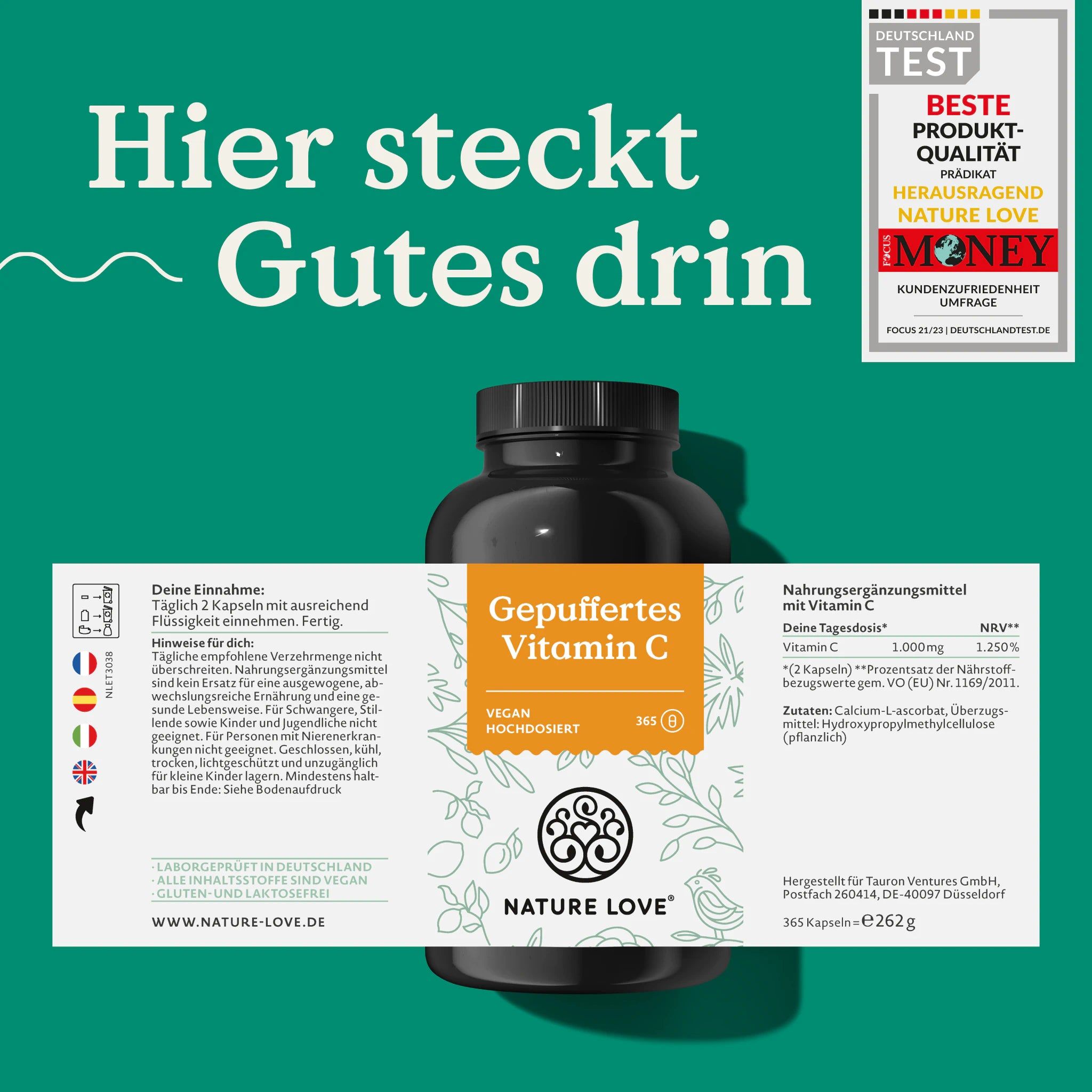 NATURE LOVE® Gepuffertes Vitamin C