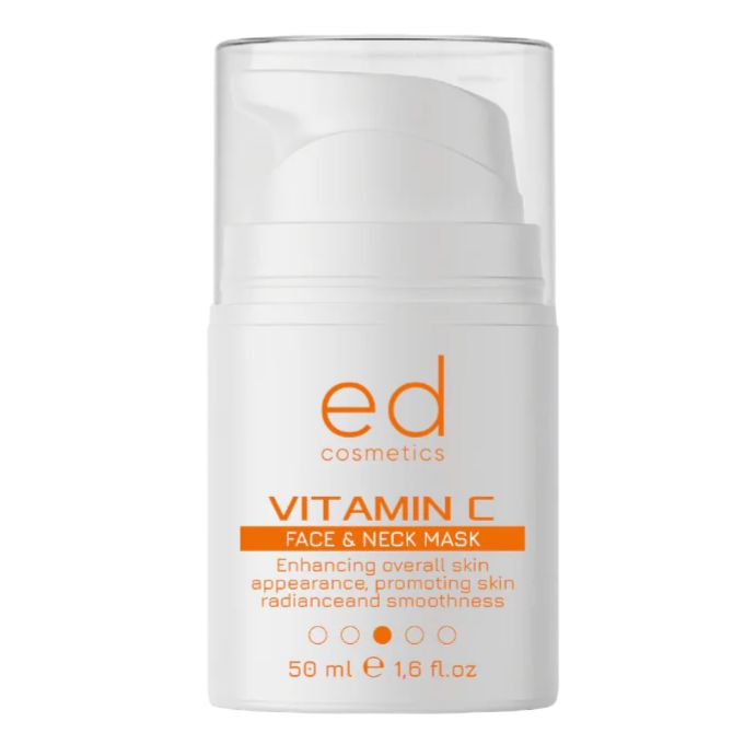 ED COSMETICS Vitamin C Gesichts- & Halsmaske – Aufhellung, Feuchtigkeit & ANTI-AGING