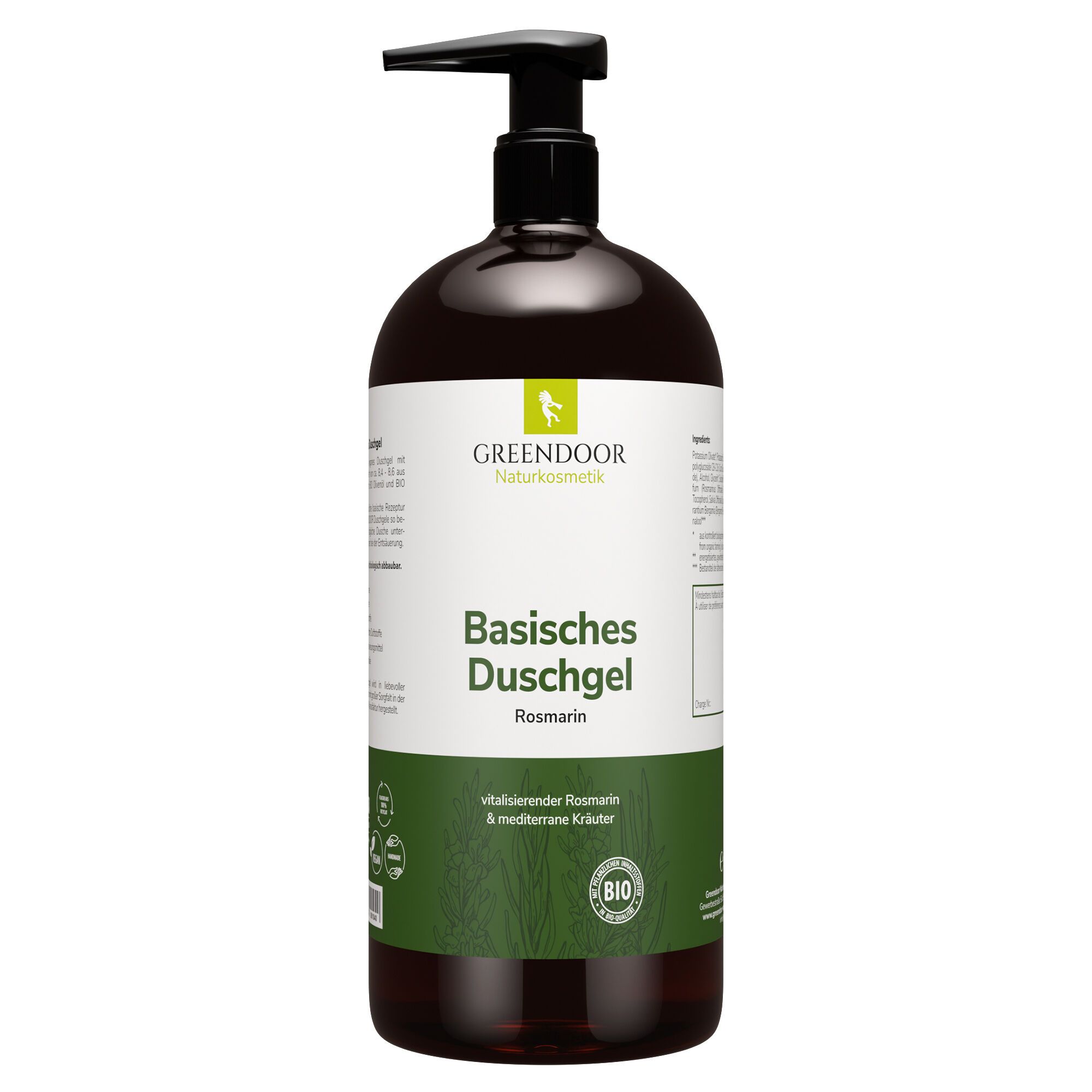 GREENDOOR Basisches Duschgel XL Rosmarin