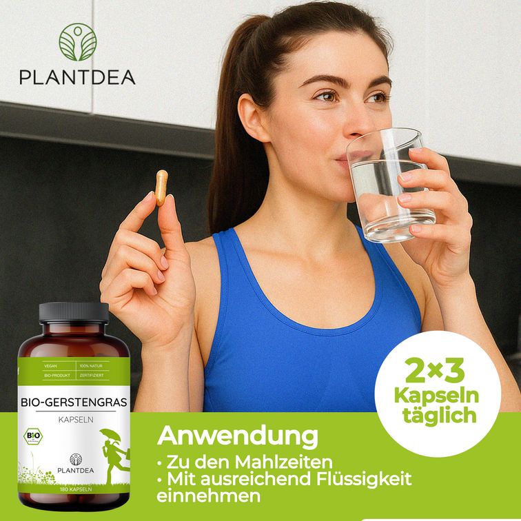 PlantDEA Bio Gerstengras Kapseln
