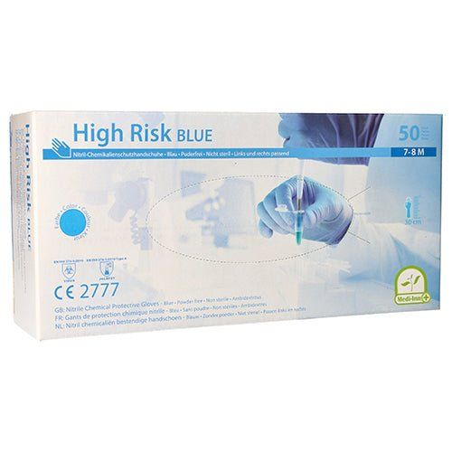 Medi-Inn Nitril High Risk blue Chemikalienschutzhandschuhe