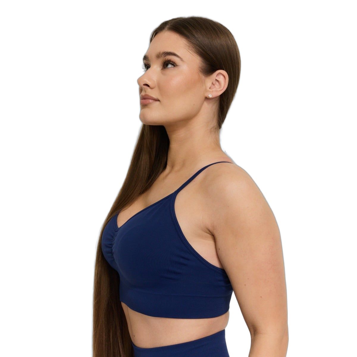 GymBeam Sport-BH Damen nahtlos mit herausnehmbaren Polstern in Navy