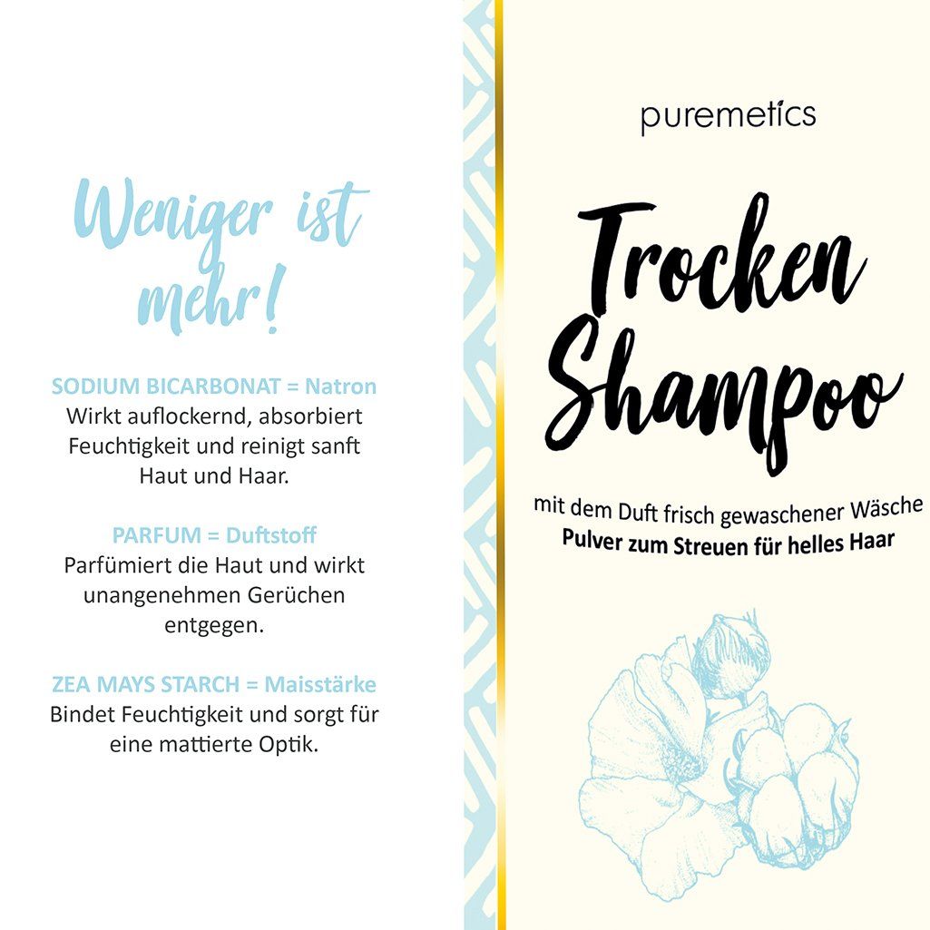 puremetics - Trocken-Shampoo "Cotton" (für helles Haar)