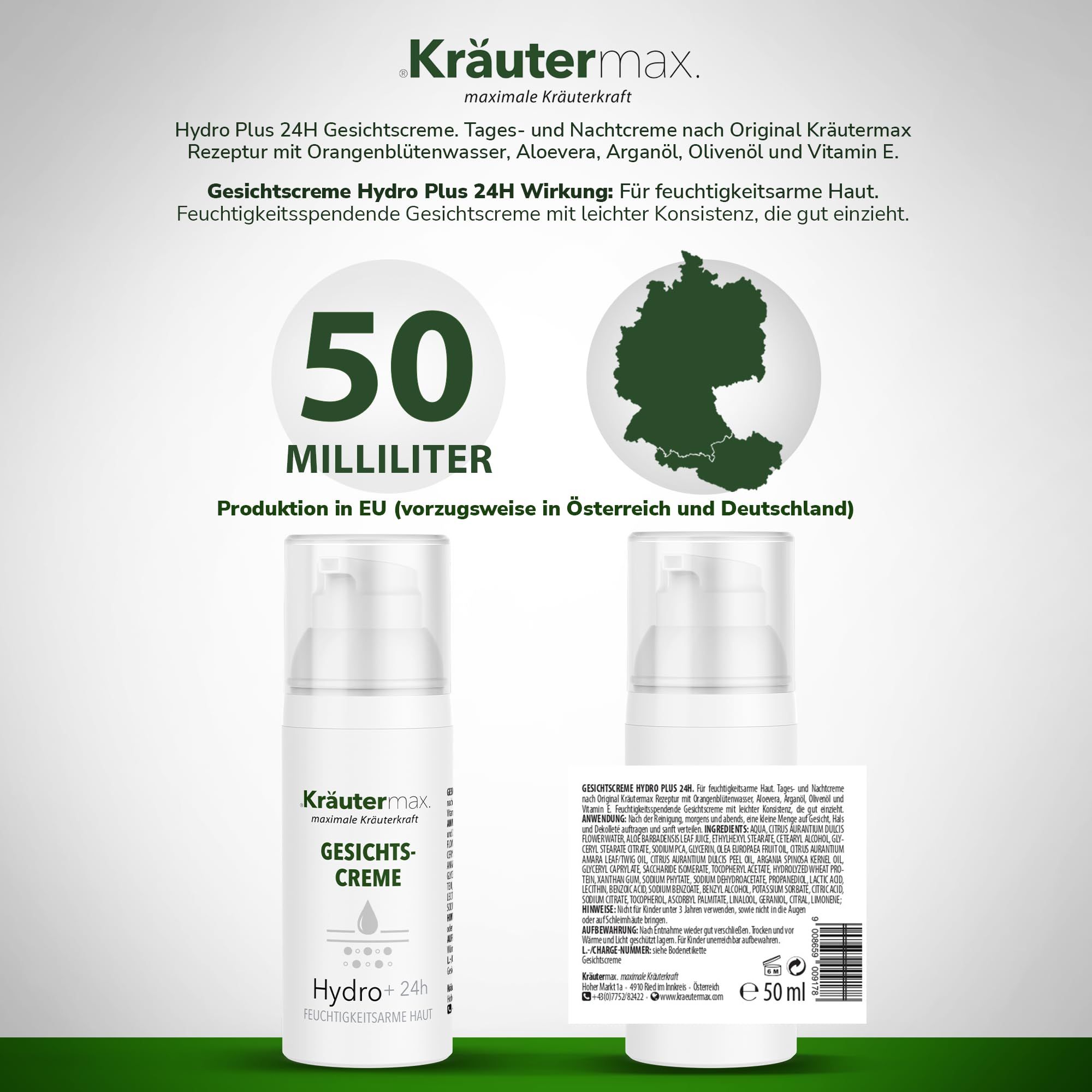 Kräutermax Gesichtscreme Hydro plus 24h