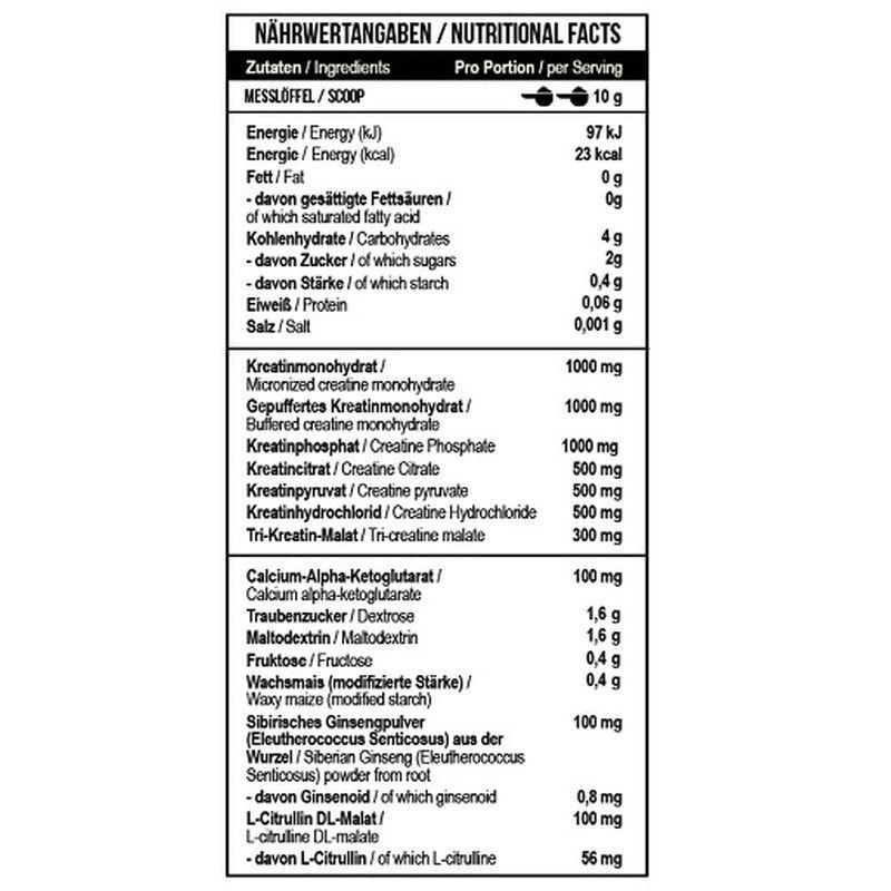 MST - Creatine Kick Green Apple 500 g Pulver zur Herstellung einer Lösung zum Einnehmen