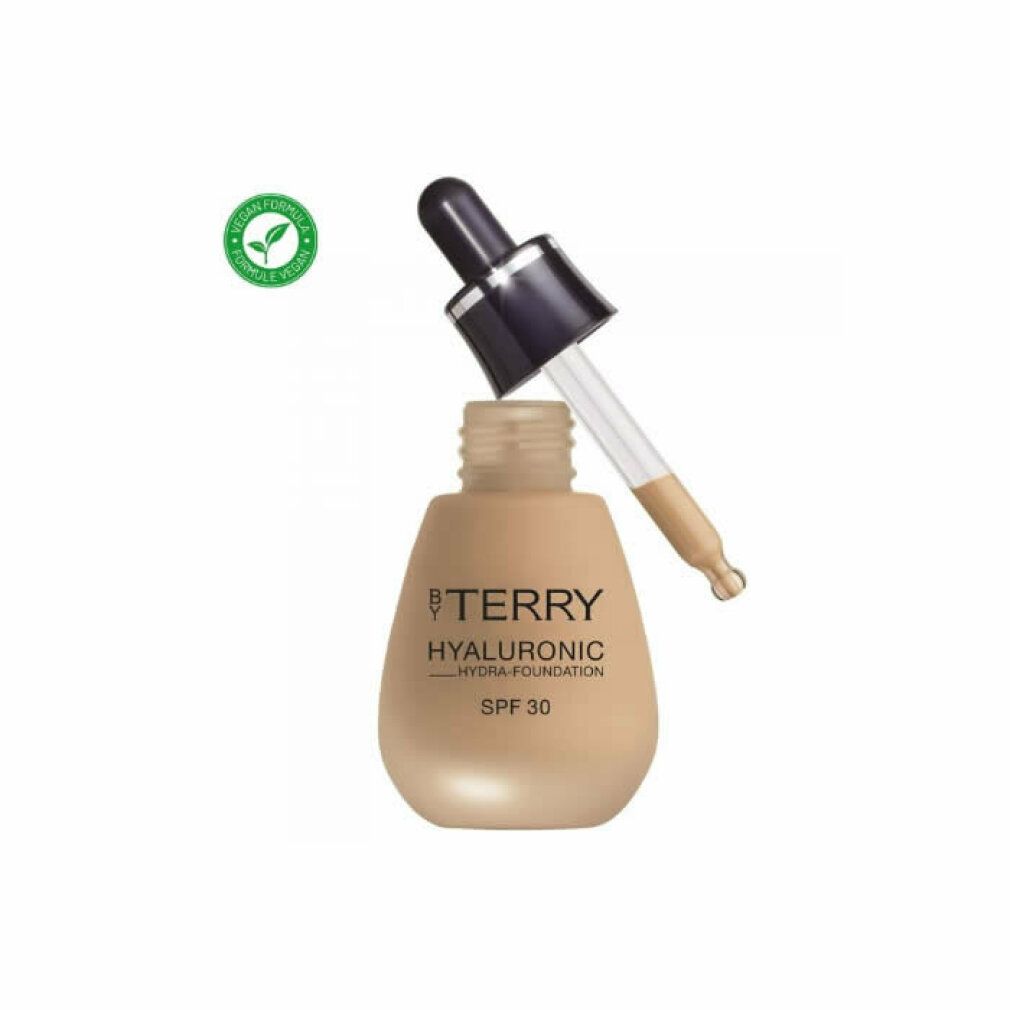 Flakon mit Pipette. Aufschrift: By Terry Hyaluronic Hydra Foundation SPF 30. Vegan-Siegel.