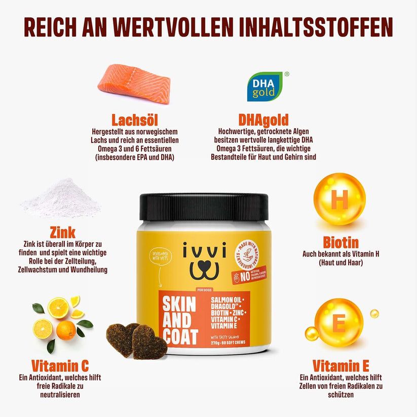 Skin and Coat | Für Haut & Fell - Nahrungsergänzung für Hunde